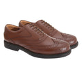 Brown - Back - Scimitar Mens Wing Cap Brogue Oxford Shoes