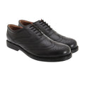 Black - Back - Scimitar Mens Wing Cap Brogue Oxford Shoes