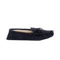 Navy Blue - Back - Mokkers Mens Jake Real Suede Moccasin Slippers