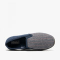 Navy Blue - Lifestyle - Zedzzz Mens Charles Herringbone Felt Gusset Slippers