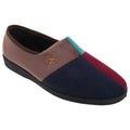 Multicoloured - Front - Comfylux Mens Harlequin Multi Velour Slippers