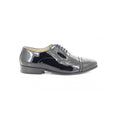 Black - Back - Montecatini Mens Folded Cap Oxford Tie Leather Shoes