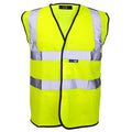 Fluorescent Yellow - Back - Grafters Hi-Visibility Waistcoat