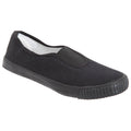 Black - Front - Dek Kids Unisex Junior Gusset Canvas Natural Rubber Plimsolls