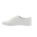 White - Side - Dek Kids Unisex Junior Lace White Canvas Gym Plimsolls