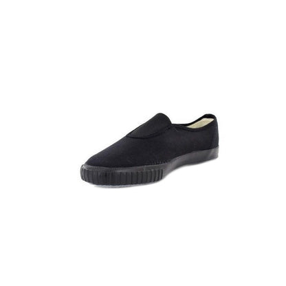 Black - Lifestyle - Dek Kids Unisex Junior Gusset Black Canvas Plimsolls