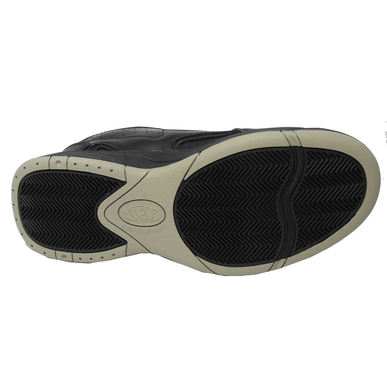 Black - Side - Dek Mens Orleans Fuller Fitting Trainers