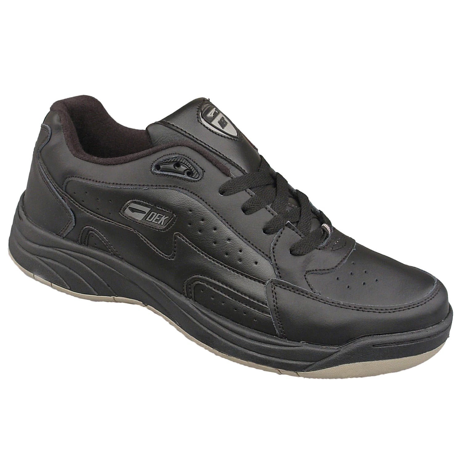 Black - Lifestyle - Dek Mens Orleans Fuller Fitting Trainers