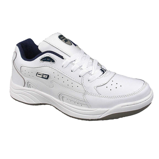 White - Front - Dek Mens Orleans Fuller Fitting Trainers