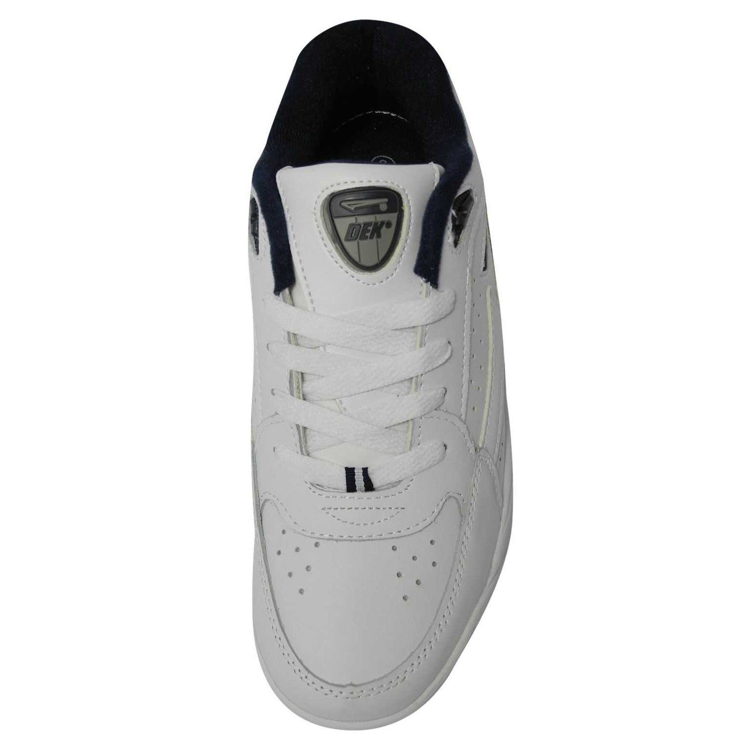 White - Side - Dek Mens Orleans Fuller Fitting Trainers