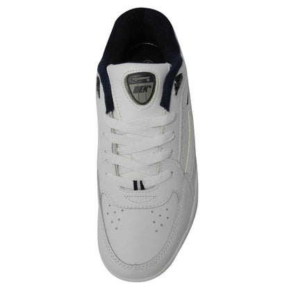 White - Side - Dek Mens Orleans Fuller Fitting Trainers