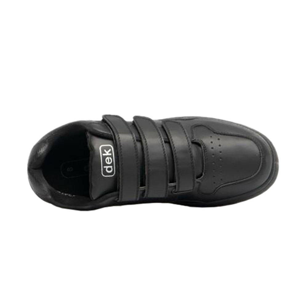 Black - Side - Dek Mens Charing Cross Touch Fastening Trainers