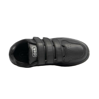 Black - Side - Dek Mens Charing Cross Touch Fastening Trainers