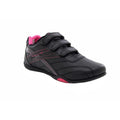 Black-Fuchsia - Side - Dek Womens-Ladies Raven 3 Touch Fastening Trainers