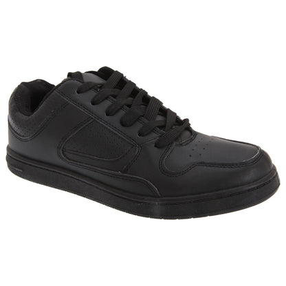 Black - Front - Dek Mens Euston Lace Trainers