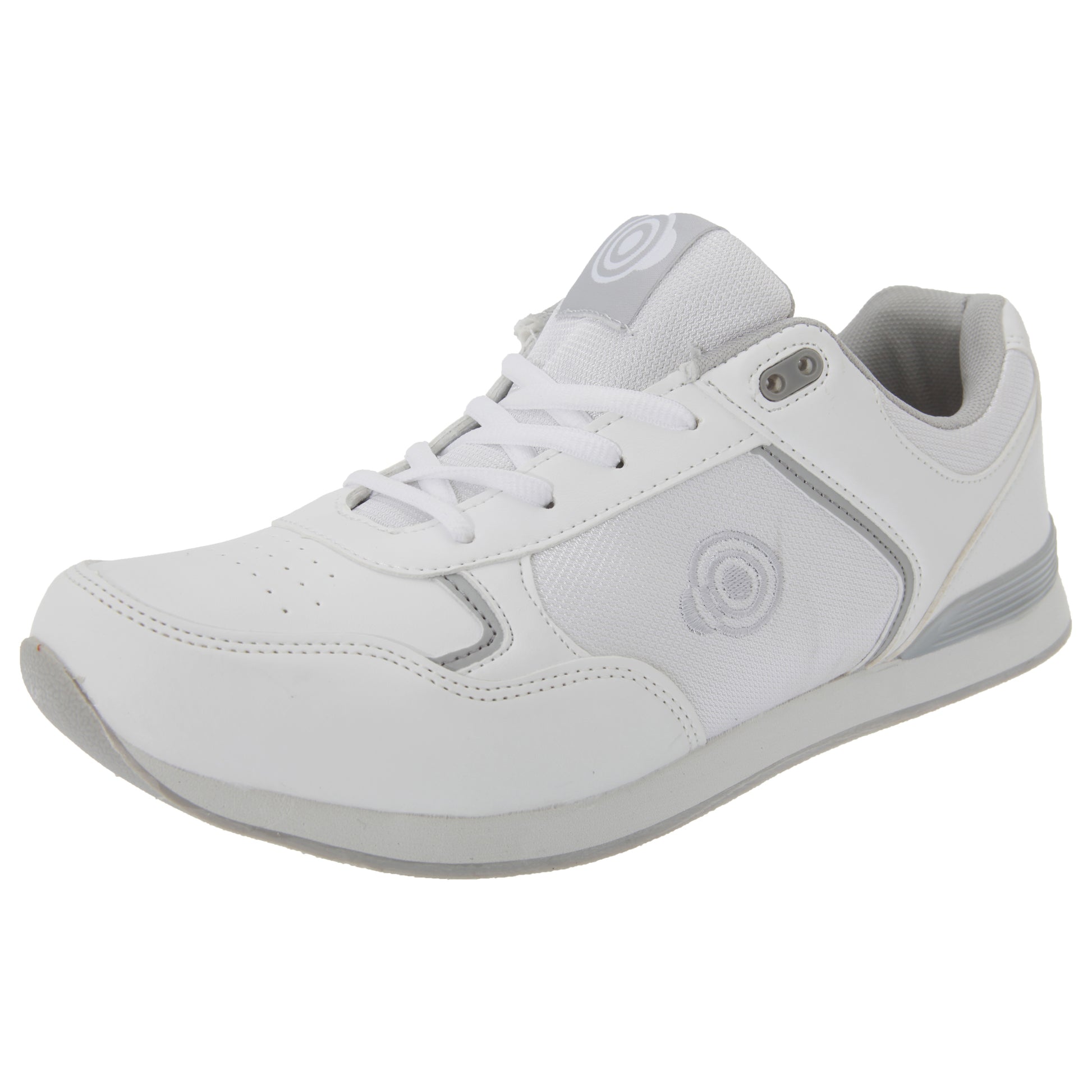 White - Back - Dek Unisex Adults Jack Lace Up Trainer-Style Lawn Bowls Shoes