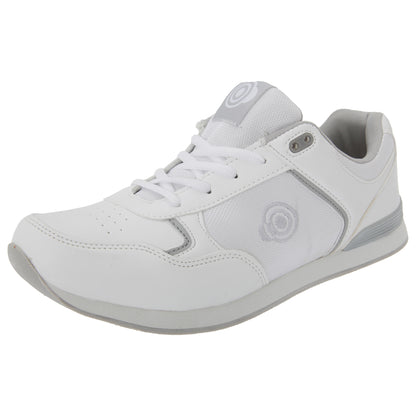 White - Back - Dek Unisex Adults Jack Lace Up Trainer-Style Lawn Bowls Shoes