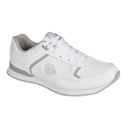 White-Grey - Front - Dek Unisex Adults Jack Lace Up Trainer-Style Lawn Bowls Shoes