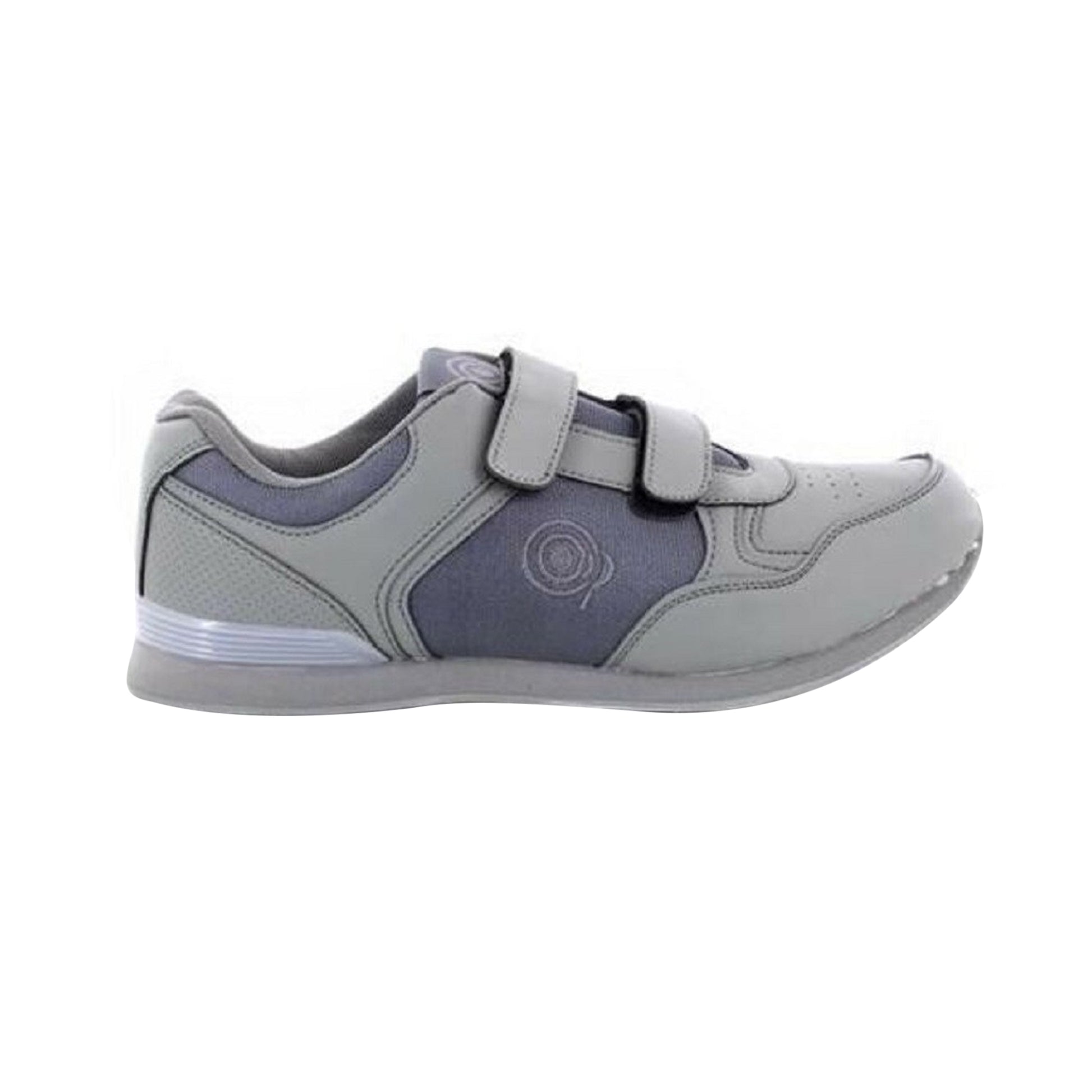 Grey - Back - Dek Mens Drive Touch Fastening Trainer-Style Lawn Bowling Shoes