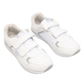 White-Grey - Side - Dek Mens Drive Touch Fastening Trainer-Style Lawn Bowling Shoes