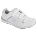 White - Front - Dek Womens-Ladies Lady Skipper Touch Fastening Trainer-Style Bowling Shoes