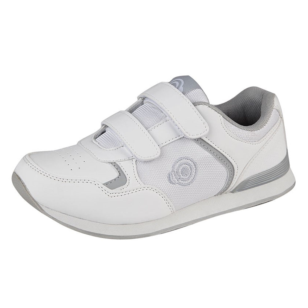 White - Back - Dek Womens-Ladies Lady Skipper Touch Fastening Trainer-Style Bowling Shoes