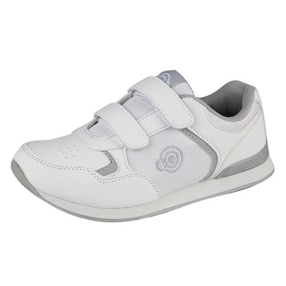 White - Back - Dek Womens-Ladies Lady Skipper Touch Fastening Trainer-Style Bowling Shoes