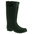 Dark Olive Green - Front - Woodland Unisex Neoprene Gusset Thermal Insulated Wellington Boots