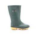 Green - Back - StormWells Childrens-Kids Junior Wellingtons