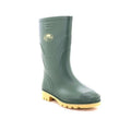 Green - Front - StormWells Older Childrens-Kids Junior Wellingtons