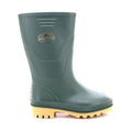 Green - Back - StormWells Older Childrens-Kids Junior Wellingtons