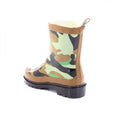 Green-Brown-Black - Side - StormWells Childrens-Kids Camouflage Print Wellingtons