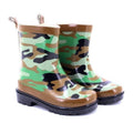 Green-Brown-Black - Lifestyle - StormWells Childrens-Kids Camouflage Print Wellingtons