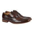 Brown - Back - Goor Boys 5 Eyelet Brogue Oxford Shoes