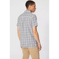Natural - Back - Mantaray Mens Mini Grid Check Textured Shirt