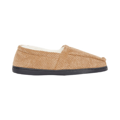 Beige - Front - Debenhams Mens Microsuede Slippers