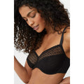 Black-White - Side - Gorgeous Womens-Ladies Textured Lace Bra (Pack of 2)