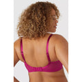 Dark Red-White - Back - Gorgeous Womens-Ladies Textured Lace Bra (Pack of 2)