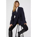 Navy - Pack Shot - Principles Womens-Ladies Belted Blazer