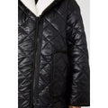 Black - Lifestyle - Maine Womens-Ladies Quilted Padded Reversible Coat