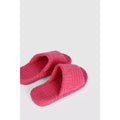 Pink - Back - Debenhams Womens-Ladies Textured Slippers