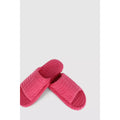 Pink - Side - Debenhams Womens-Ladies Textured Slippers
