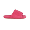 Pink - Front - Debenhams Womens-Ladies Textured Slippers