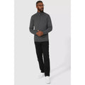 Grey - Lifestyle - Maine Mens Premium Cotton Funnel Neck Jumper