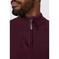 Burgundy - Pack Shot - Maine Mens Premium Cotton Funnel Neck Jumper