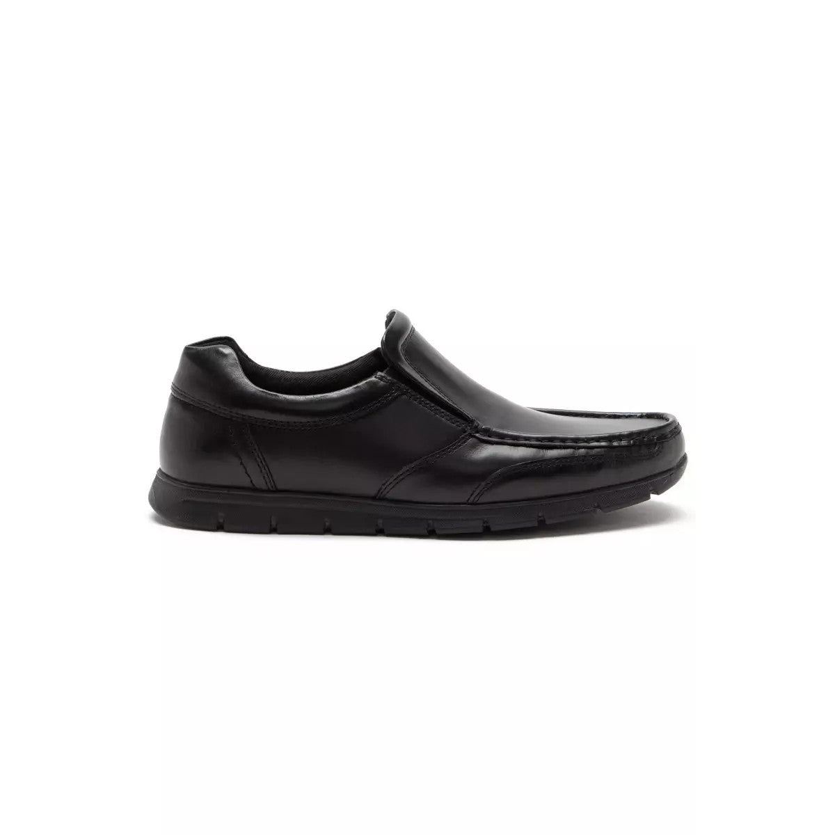 Black - Back - RedTape Mens Dalton Leather Loafers