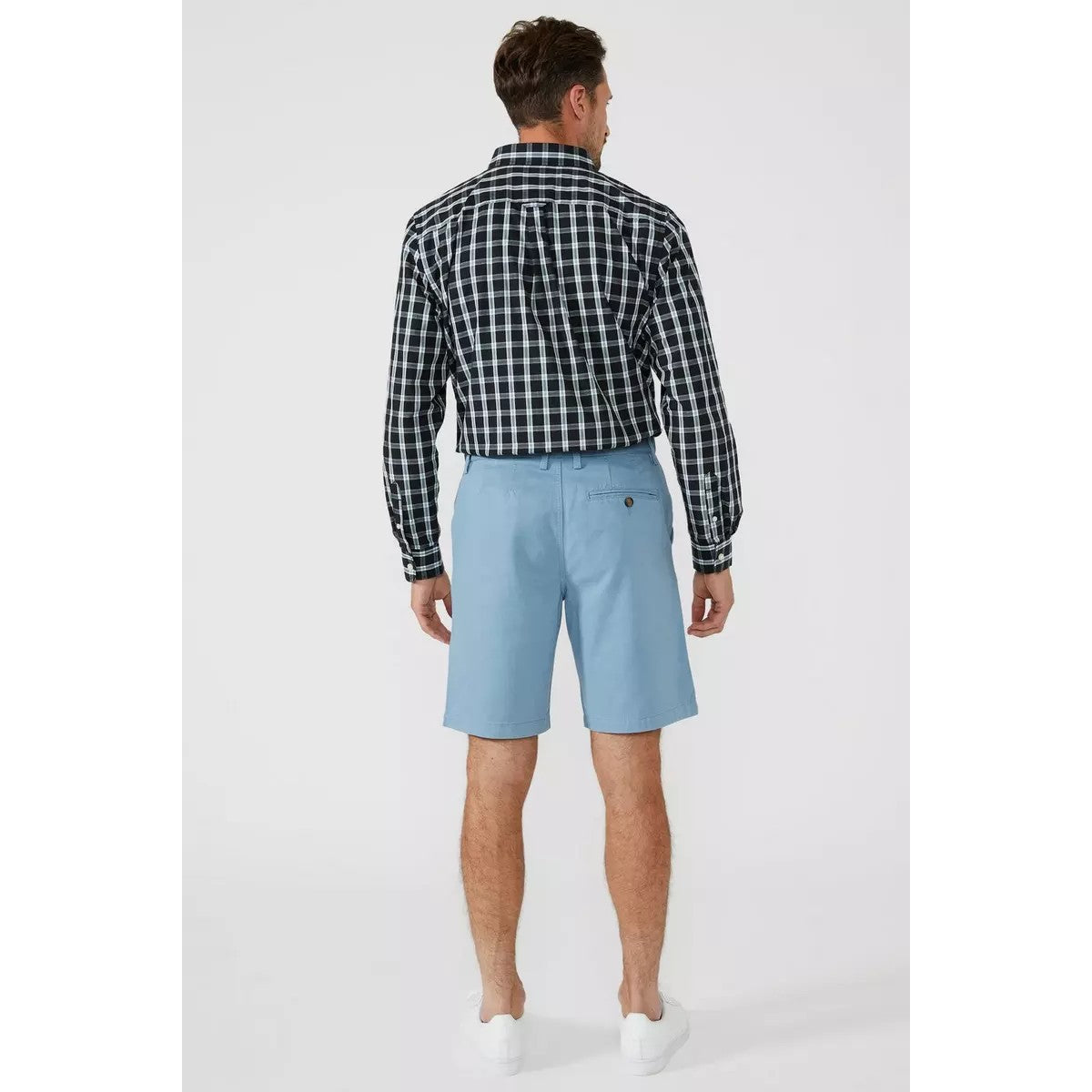 Blue - Back - Maine Mens Casual Shorts
