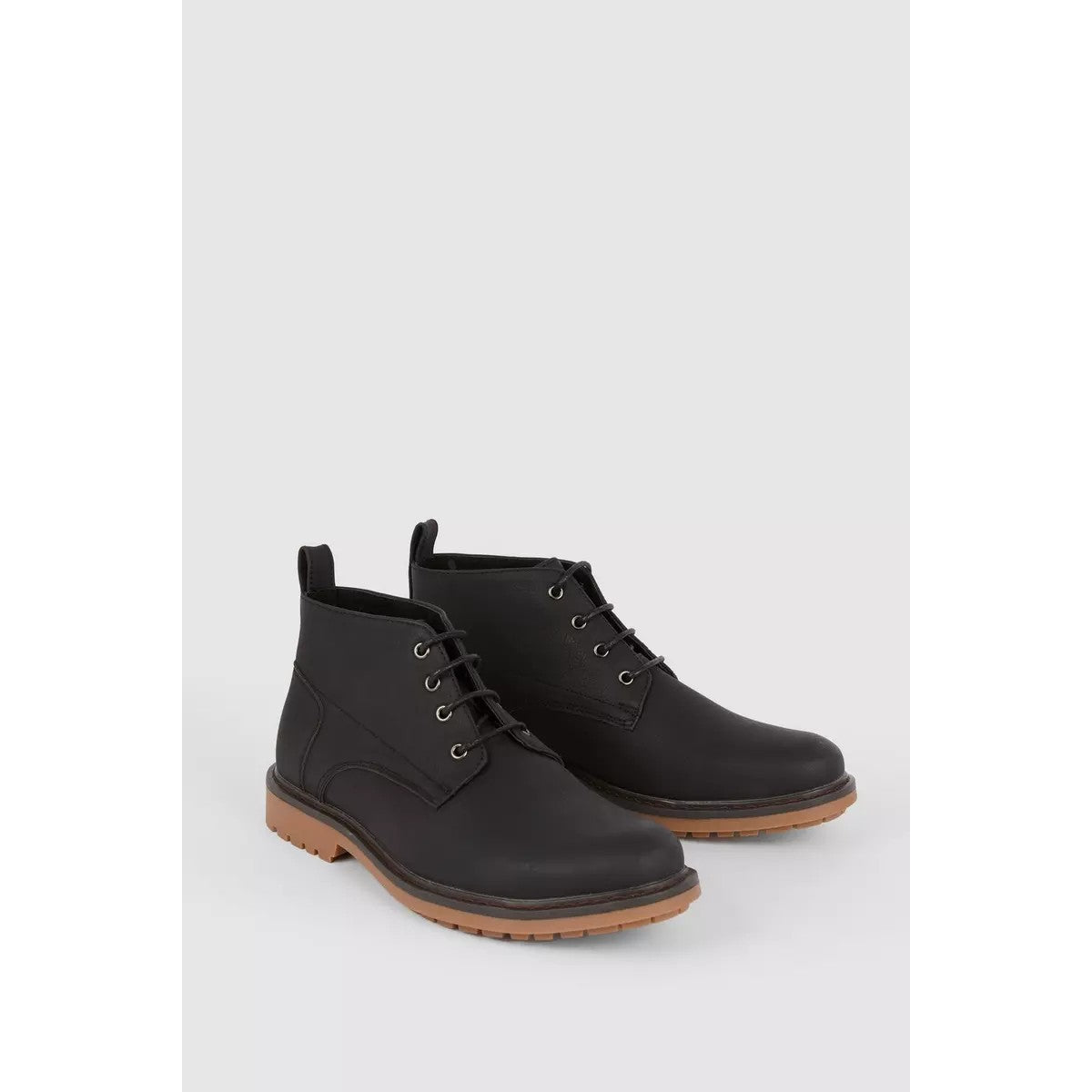 Black - Back - Debenhams Mens Bennett Plain Ankle Boots