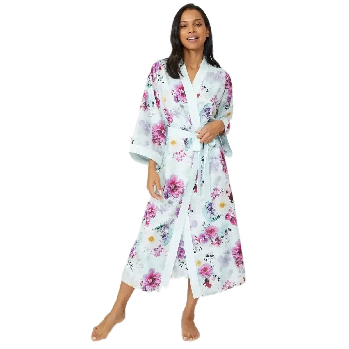 Debenhams Womens/Ladies Leilane Floral Midi Dressing Gown – Universal  Textiles