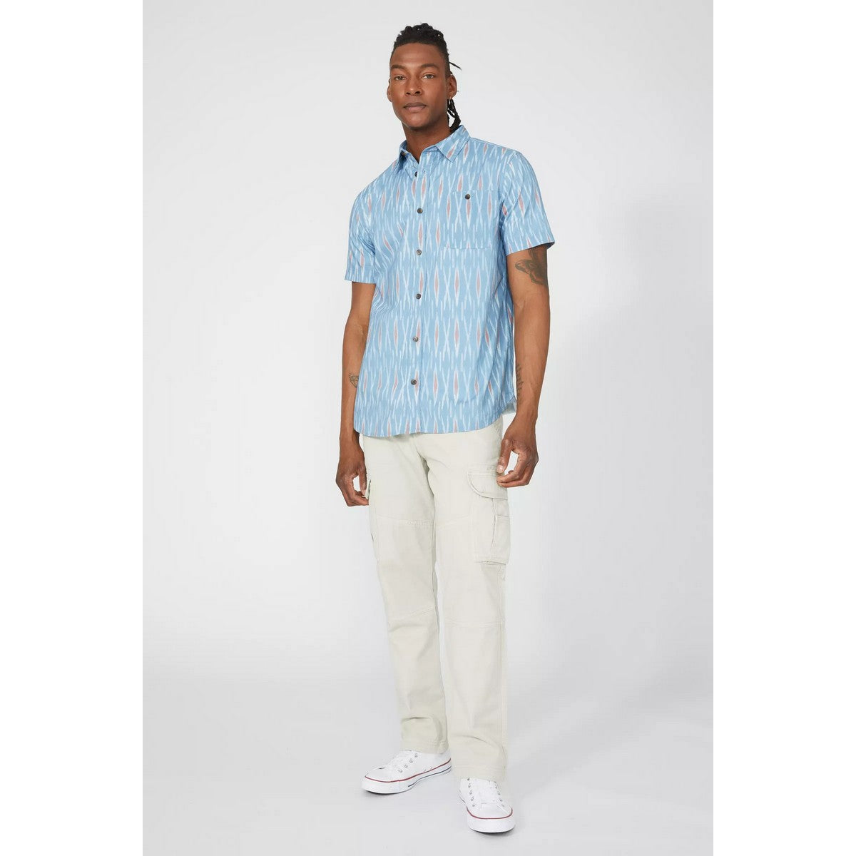 Natural - Lifestyle - Mantaray Mens Plain Cargo Trousers